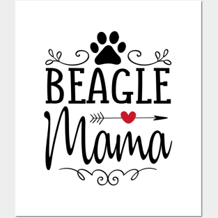 Beagle Mama Love Heart Posters and Art